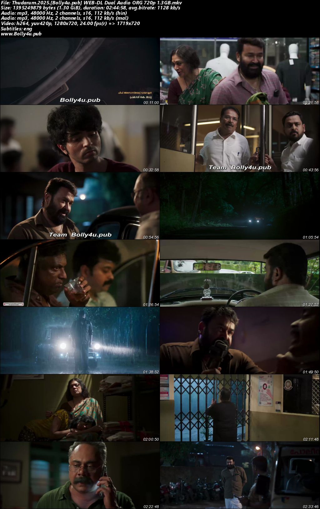 Thudarum 2025 WEB-DL UNCUT Hindi Dual Audio ORG Full Movie Download 1080p 720p 480p