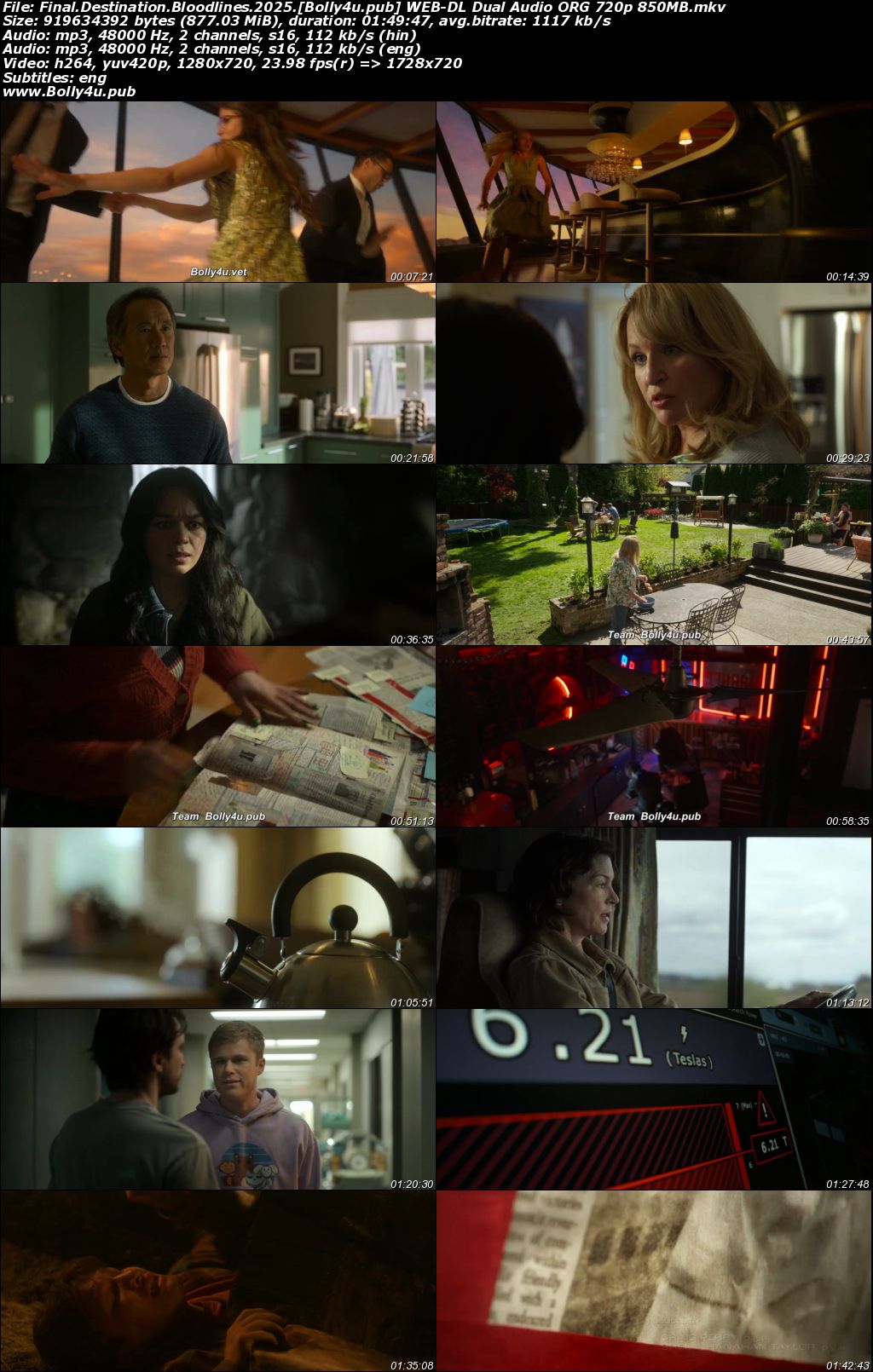 Final Destination Bloodlines 2025 WEB-DL Hindi Dual Audio ORG Full Movie Download 1080p 720p 480p