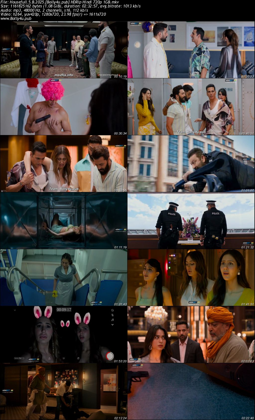 Housefull 5B 2025 HDRip Hindi Full Movie Download 1080p 720p 480p
