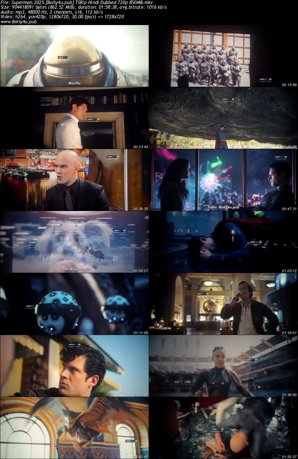 Superman 2025 TSRip Hindi Dubbed Full Movie Download 1080p 720p 480p