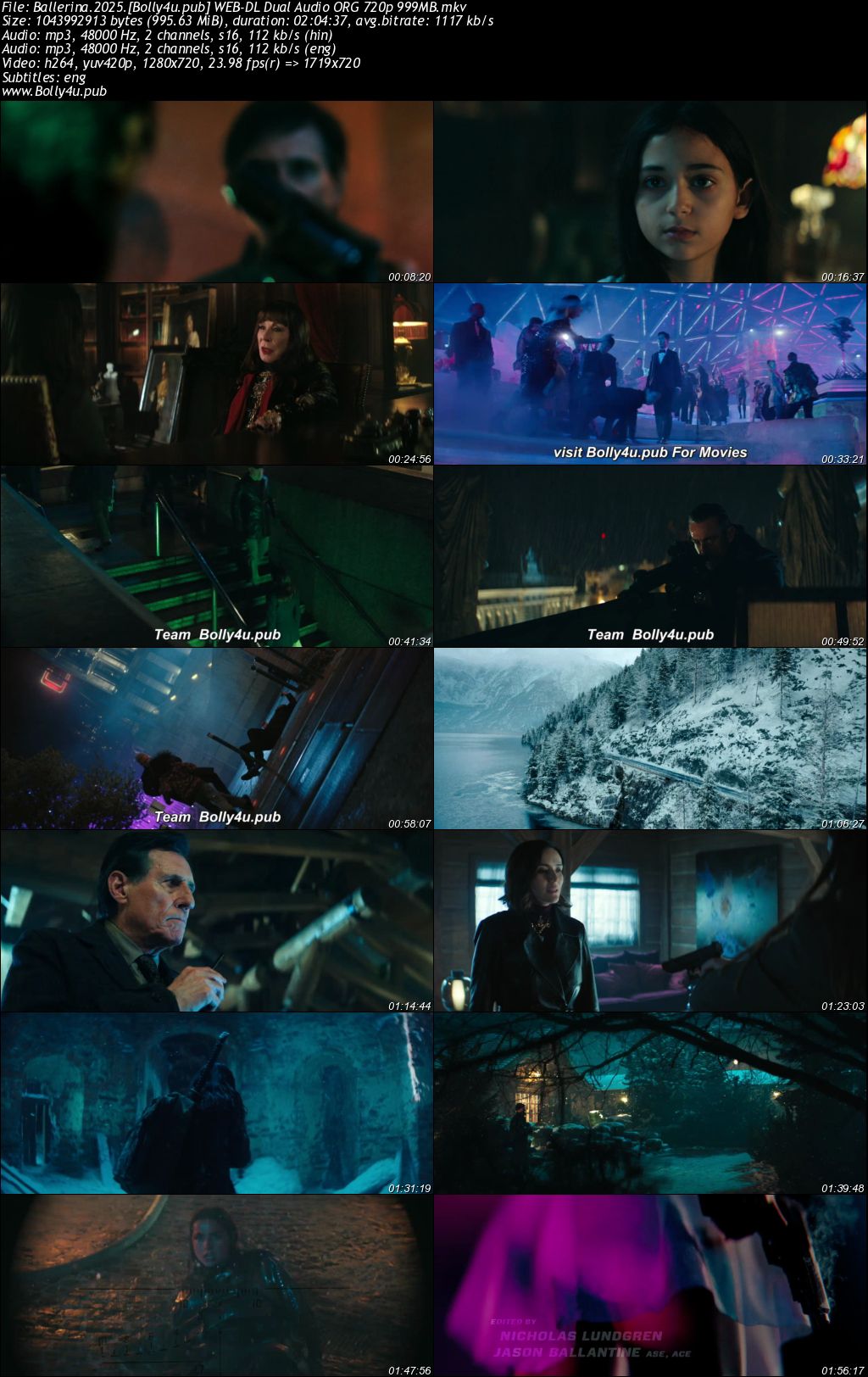 Ballerina 2025 WEB-DL Hindi Dual Audio ORG Full Movie Download 1080p 720p 480p