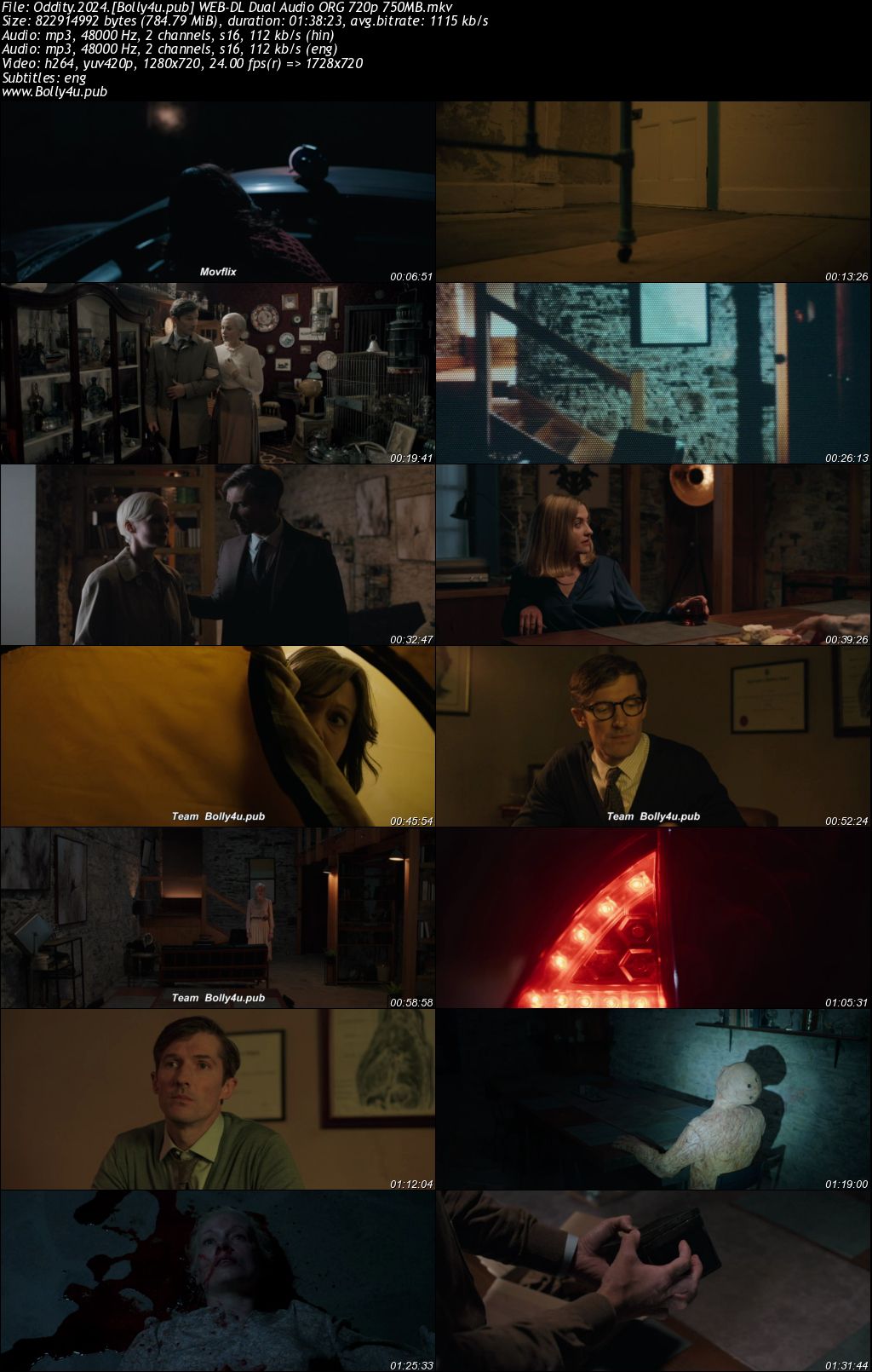 Oddity 2024 WEB-DL Hindi Dual Audio ORG Full Movie Download 1080p 720p 480p