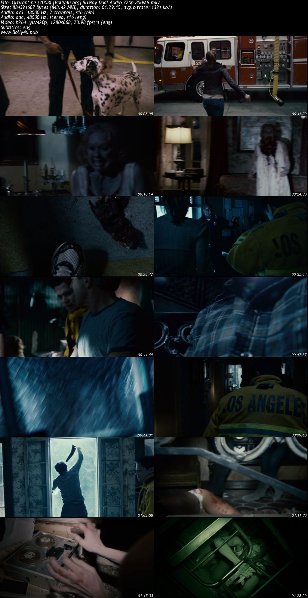 Quarantine 2008 BluRay Hindi Dual Audio Full Movie Download 720p 480p