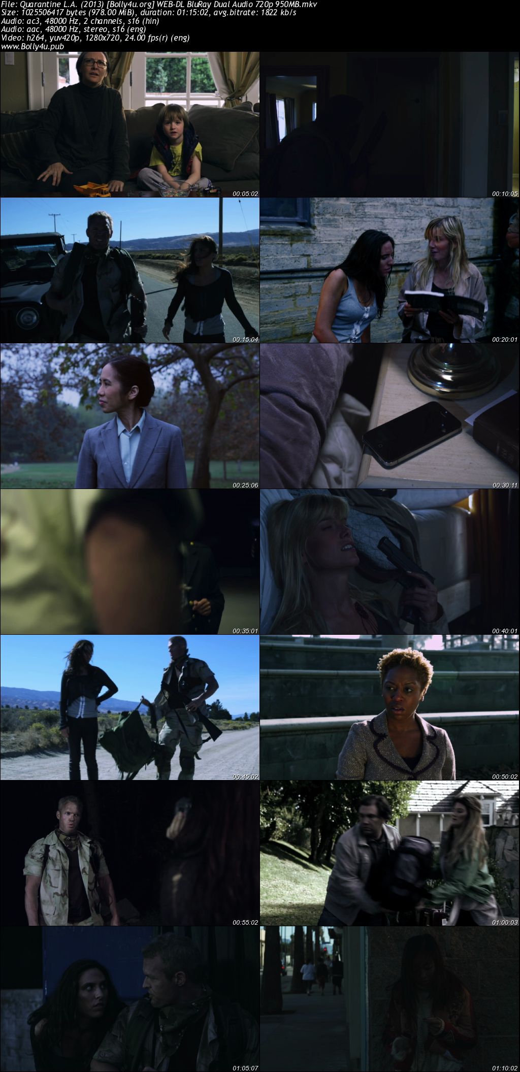 Quarantine L.A 2013 BluRay Hindi Dual Audio Full Movie Download 720p 480p