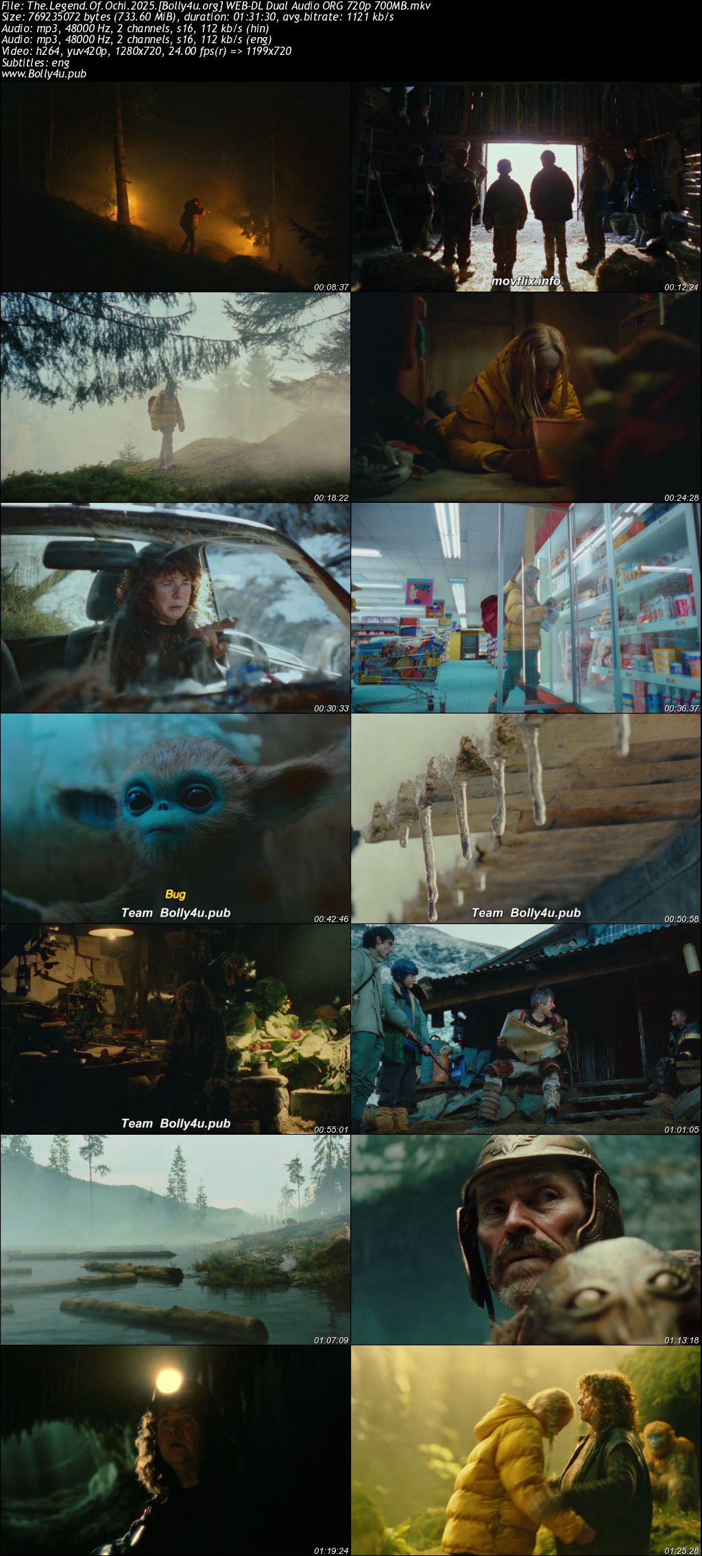 The Legend Of Ochi 2025 WEB-DL Hindi Dual Audio ORG Full Movie Download 1080p 720p 480p