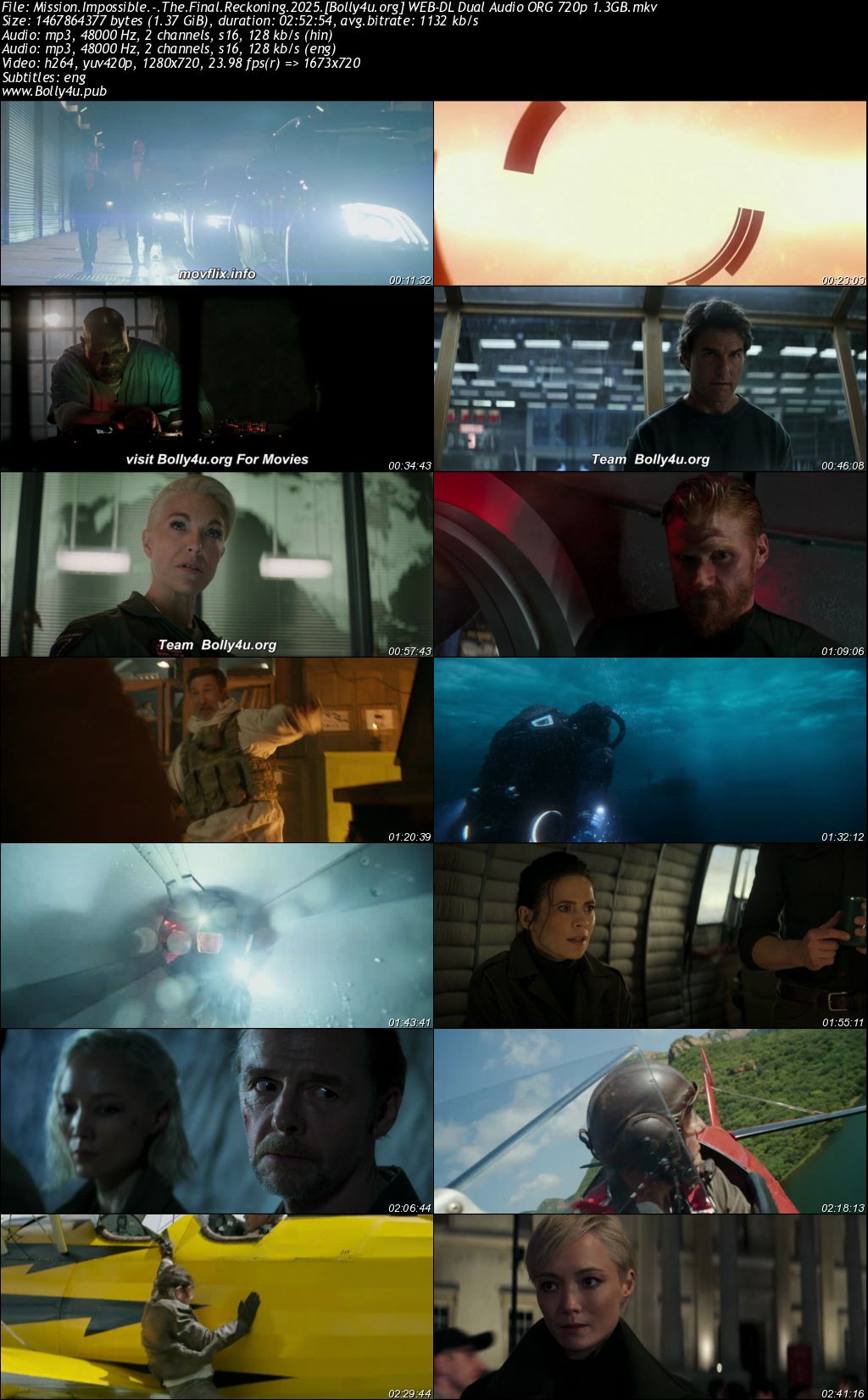 Mission Impossible The Final Reckoning 2025 WEB-DL Hindi Dual Audio ORG Full Movie Download 1080p 720p 480p