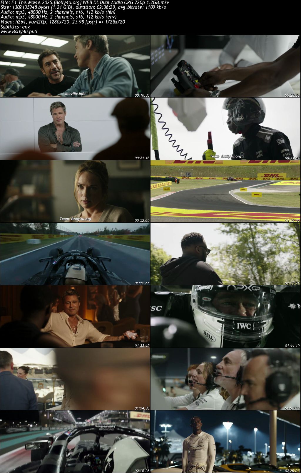 F1 The Movie 2025 WEB-DL Hindi Dual Audio ORG Full Movie Download 1080p 720p 480p