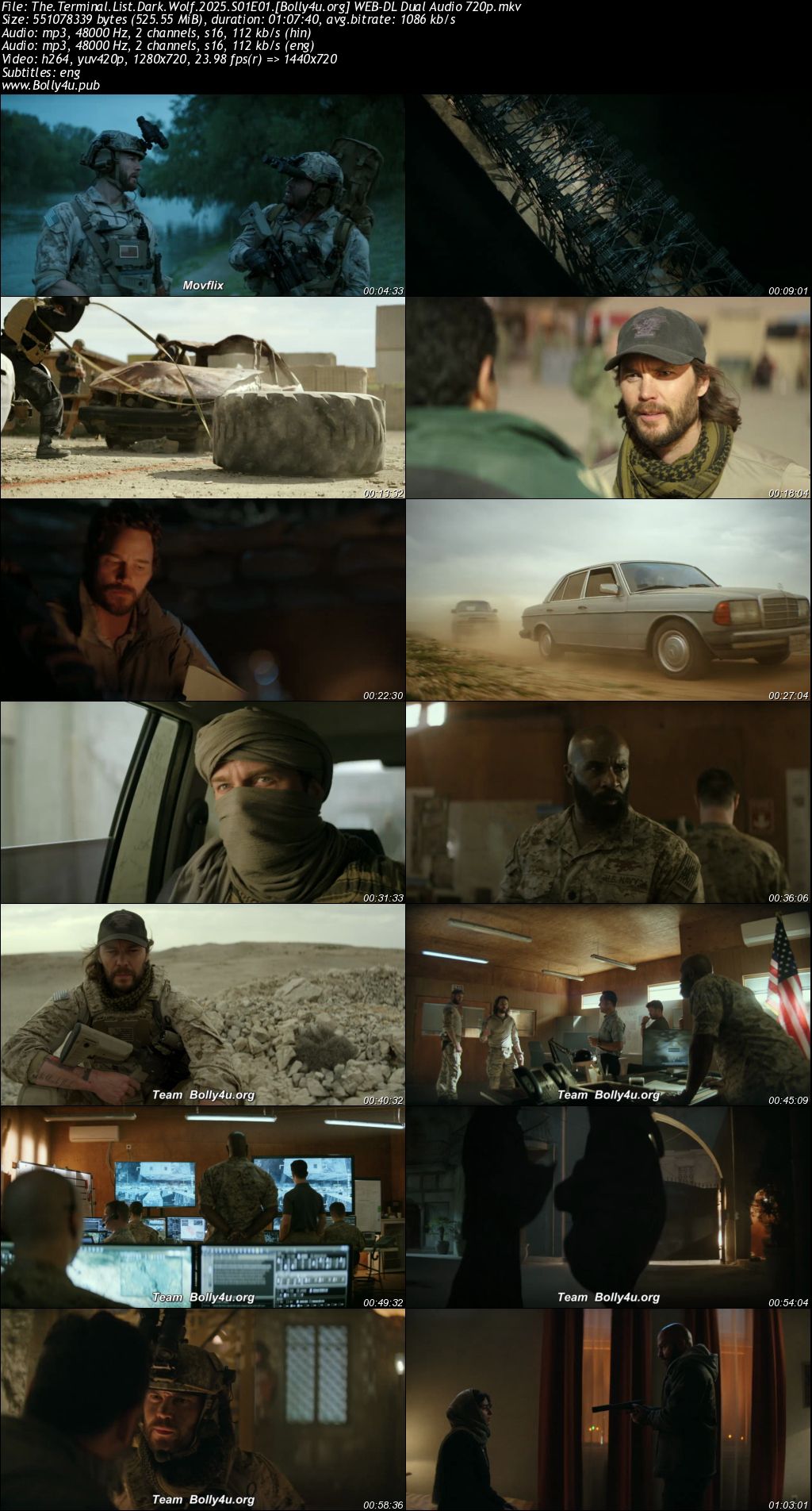 The Terminal List Dark Wolf 2025 WEB-DL Hindi Dual Audio ORG S01 Complete Download 720p