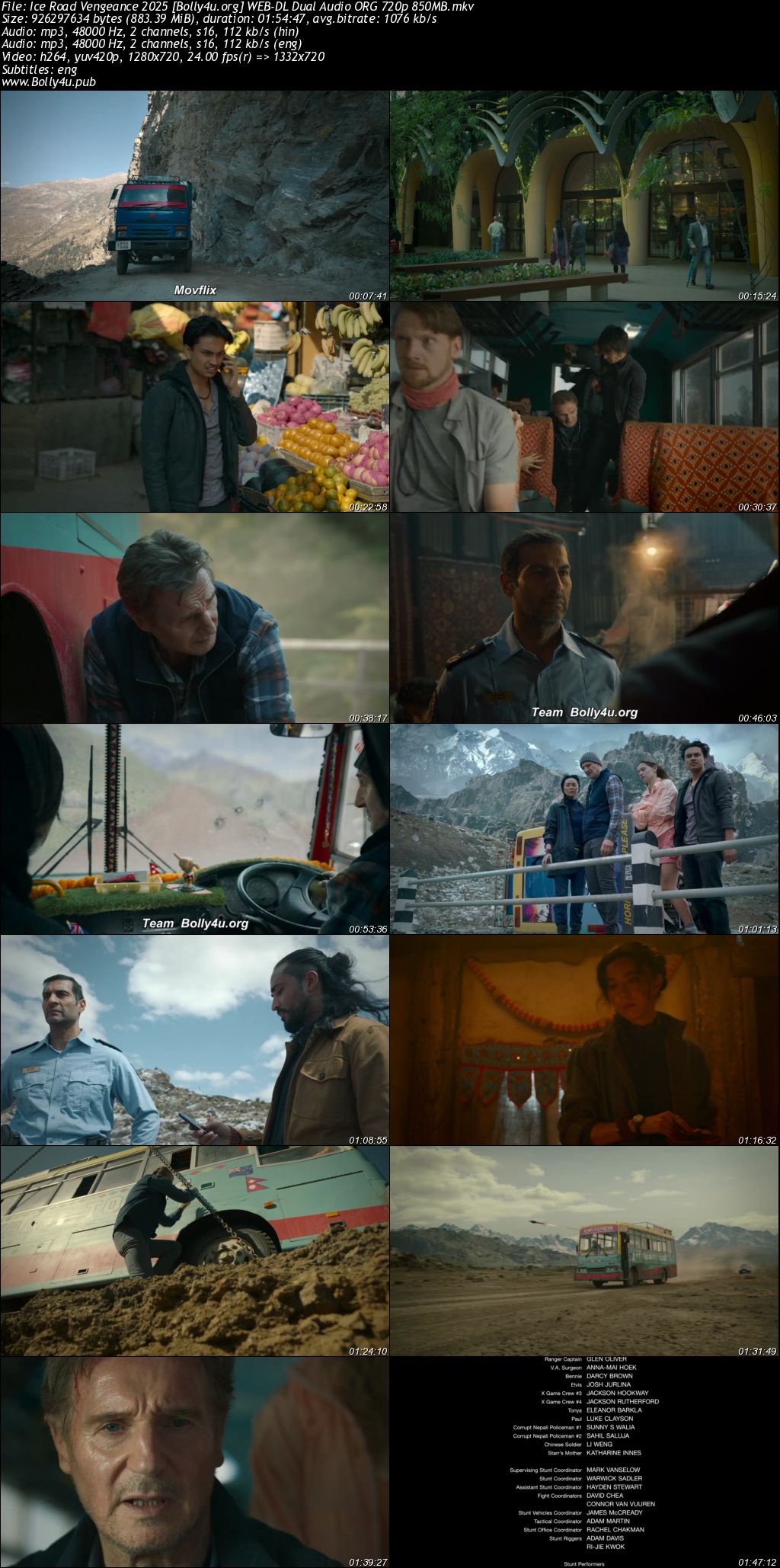 Ice Road Vengeance 2025 WEB-DL Hindi Dual Audio ORG Full Movie Download 1080p 720p 480p