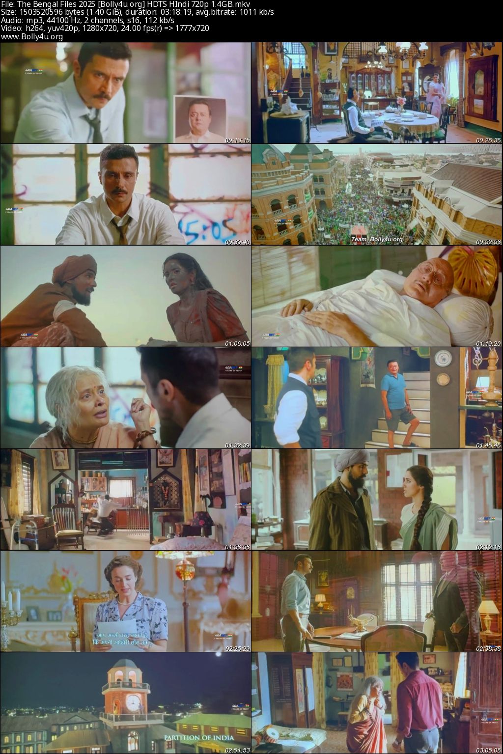 The Bengal Files 2025 HDTS Hindi Full Movie Download 1080p 720p 480p