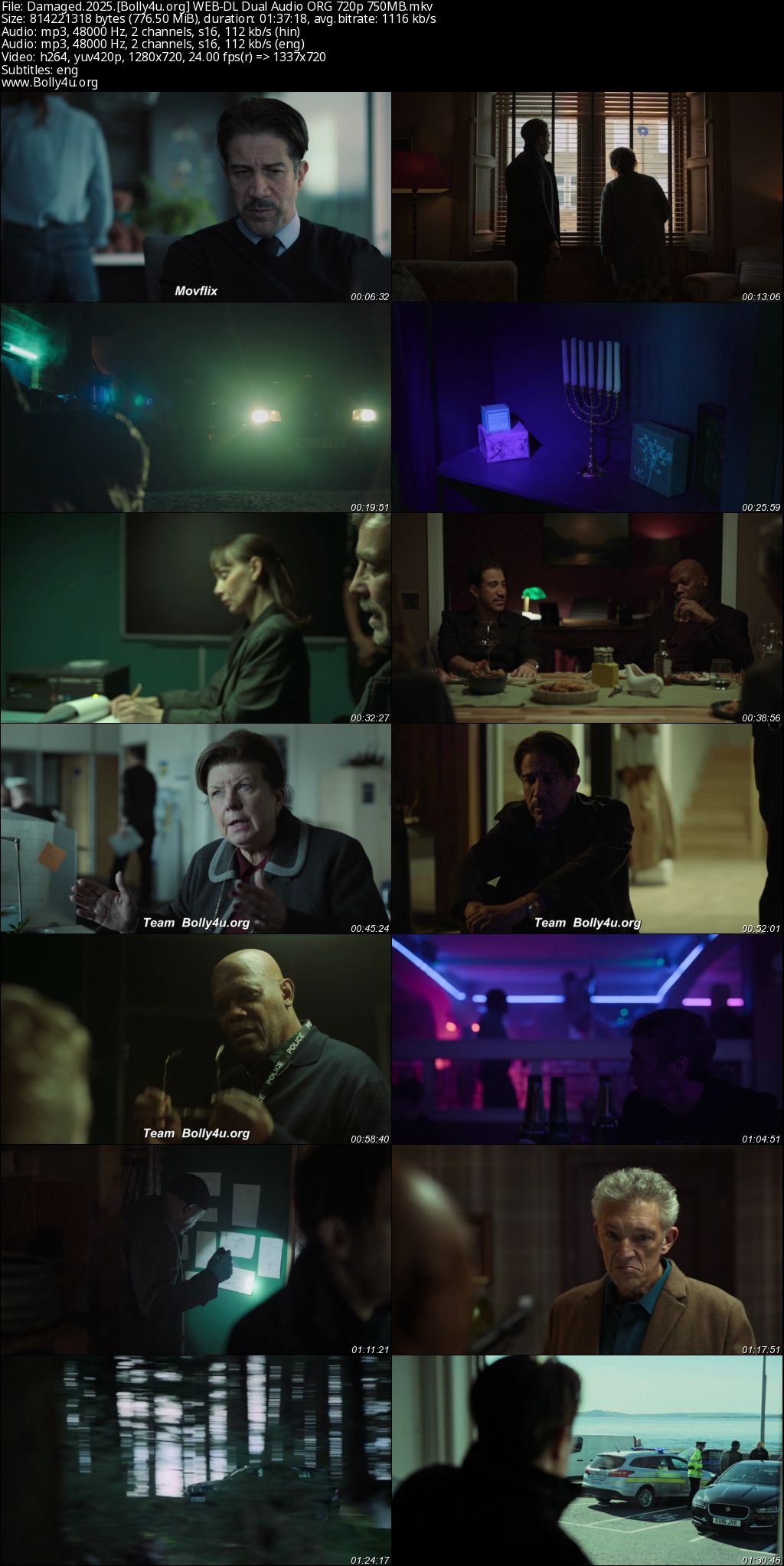 Damaged 2025 WEB-DL Hindi Dual Audio ORG Full Movie Download 1080p 720p 480p