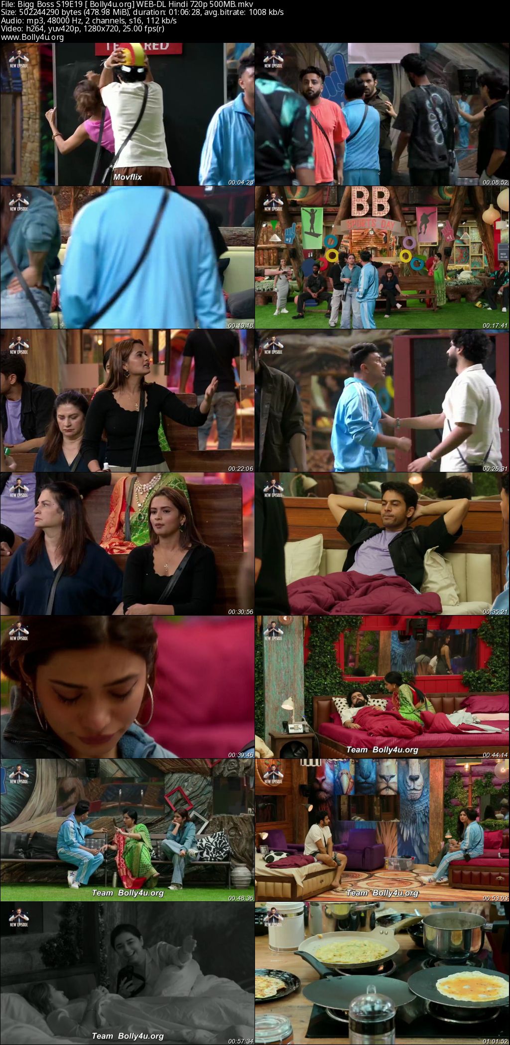 Bigg Boss 2025 WEB-DL Hindi S19EP19 Download 720p 480p