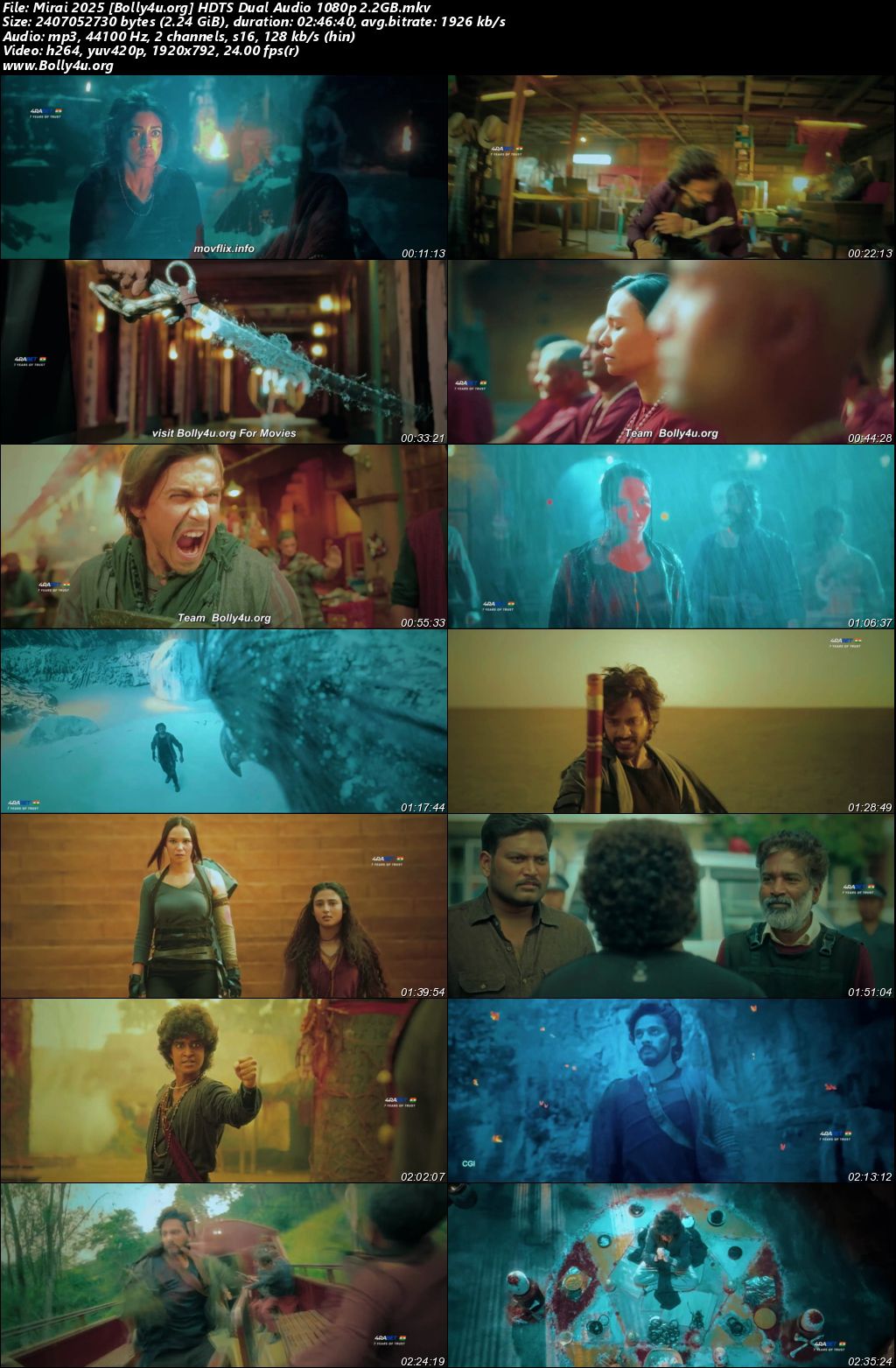 Mirai 2025 HDTS Hindi Dual Audio Full Movie Download 1080p 720p 480p