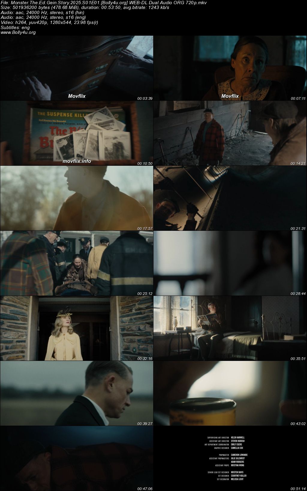 Monster The Ed Gein Story 2025 WEB-DL Hindi Dual Audio ORG S01 Complete Download 720p 480p