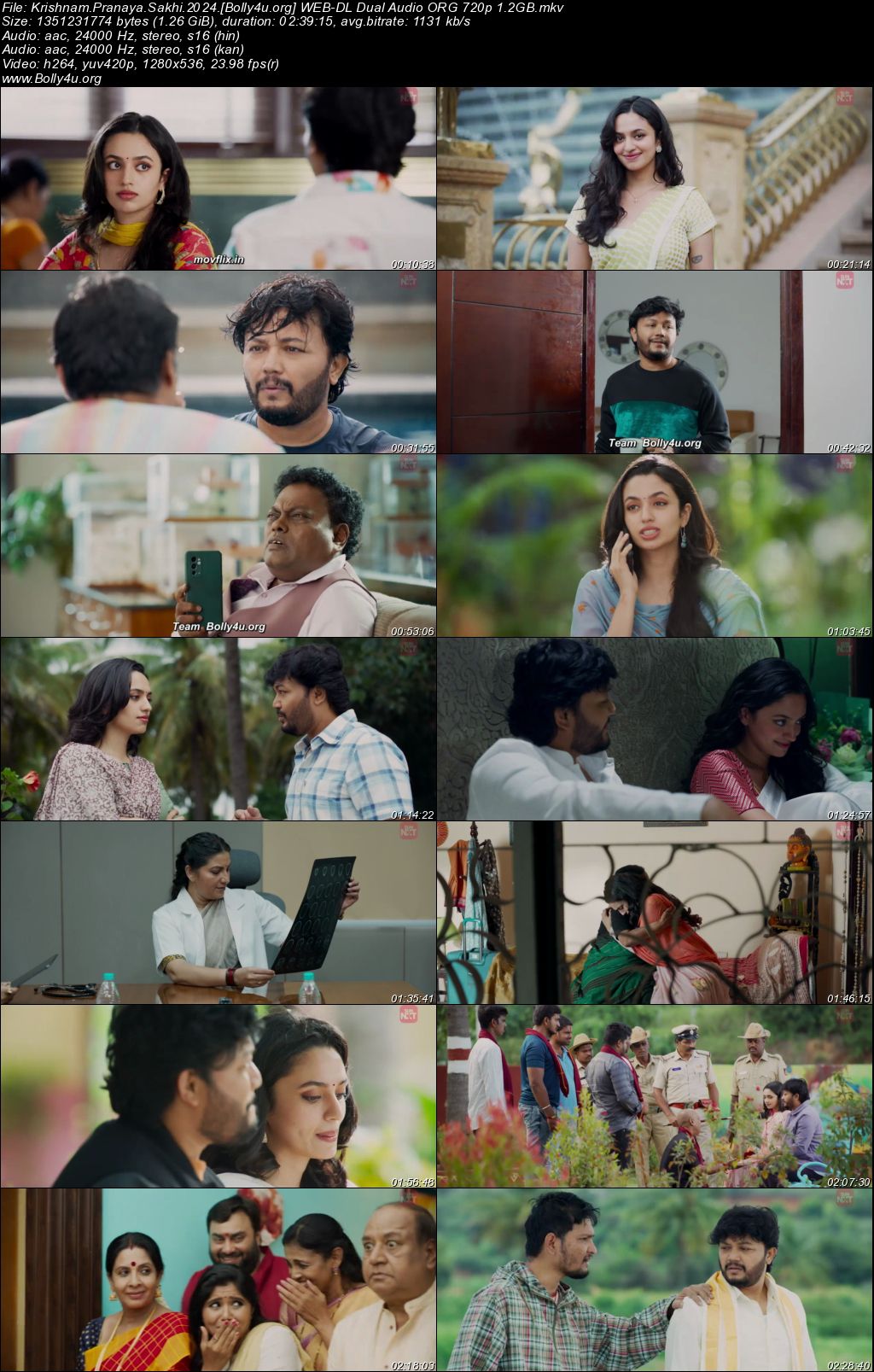 Krishnam Pranaya Sakhi 2024 WEB-DL UNCUT Hindi Dual Audio ORG Full Movie Download 1080p 720p 480p