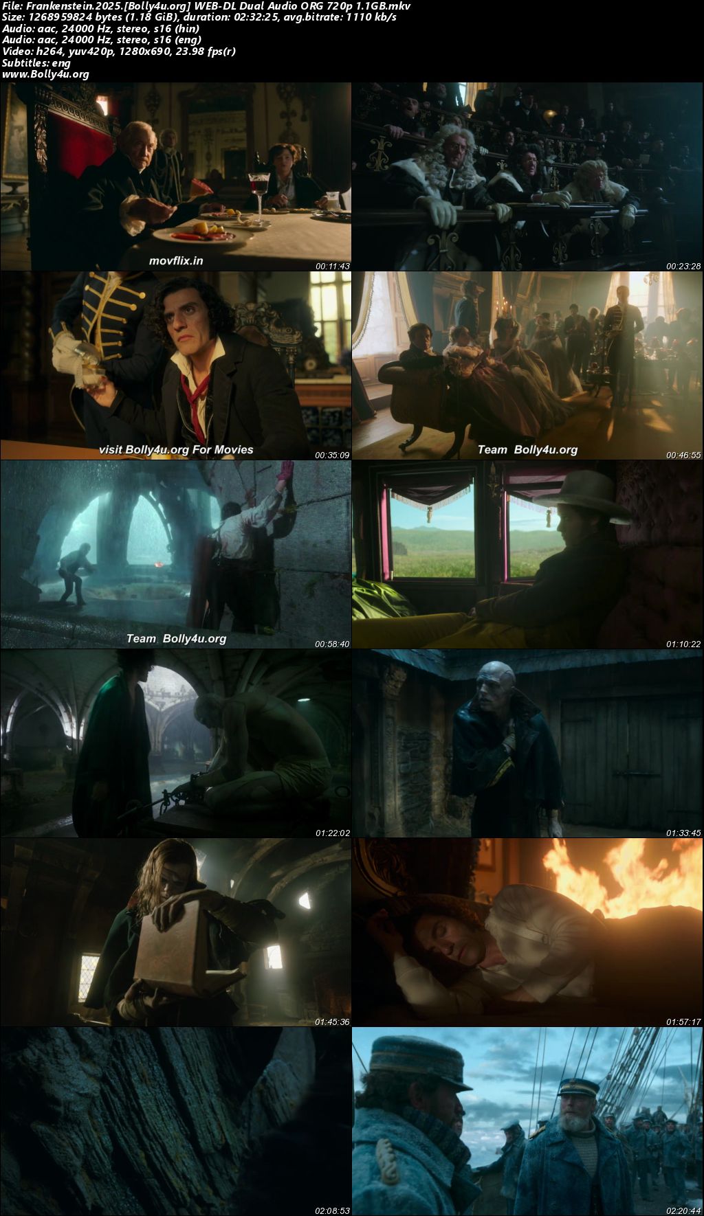 Frankenstein 2025 WEB-DL Hindi Dual Audio ORG Full Movie Download 1080p 720p 480p