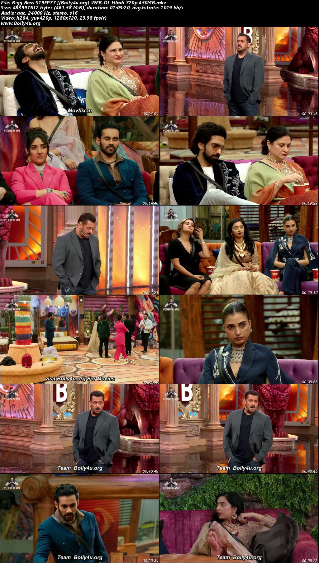 Bigg Boss 2025 WEB-DL Hindi S19EP77 Download 720p 480p