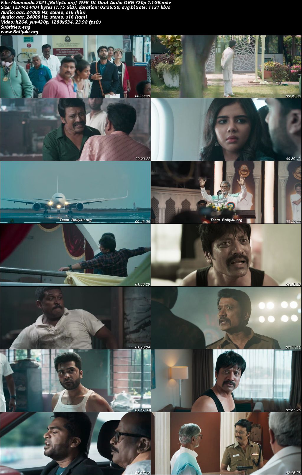 Maanaadu 2021 WEB-DL UNCUT Hindi Dual Audio ORG Full Movie Download 1080p 720p 480p