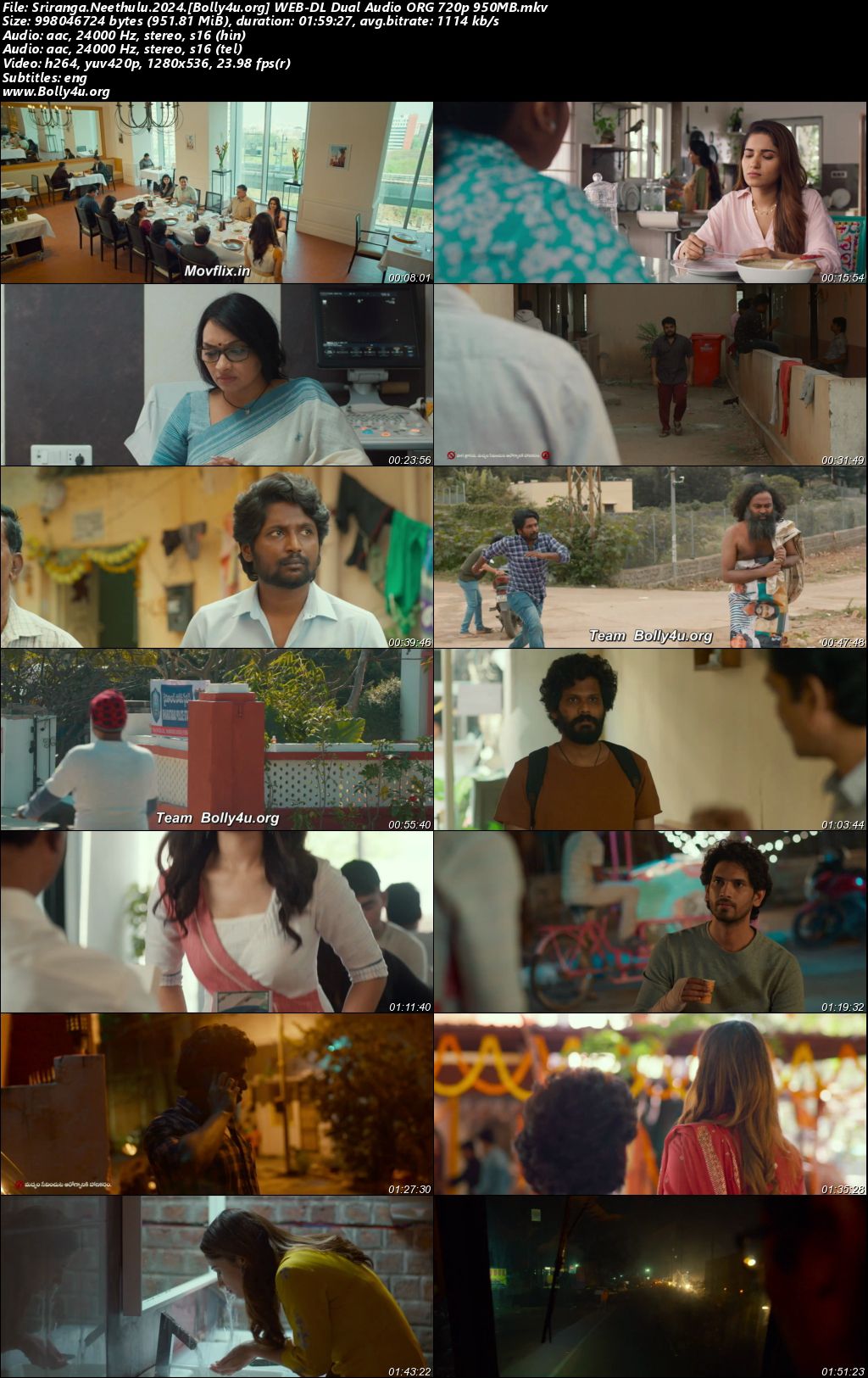 Sriranga Neethulu 2024 WEB-DL UNCUT Hindi Dual Audio ORG Full Movie Download 1080p 720p 480p