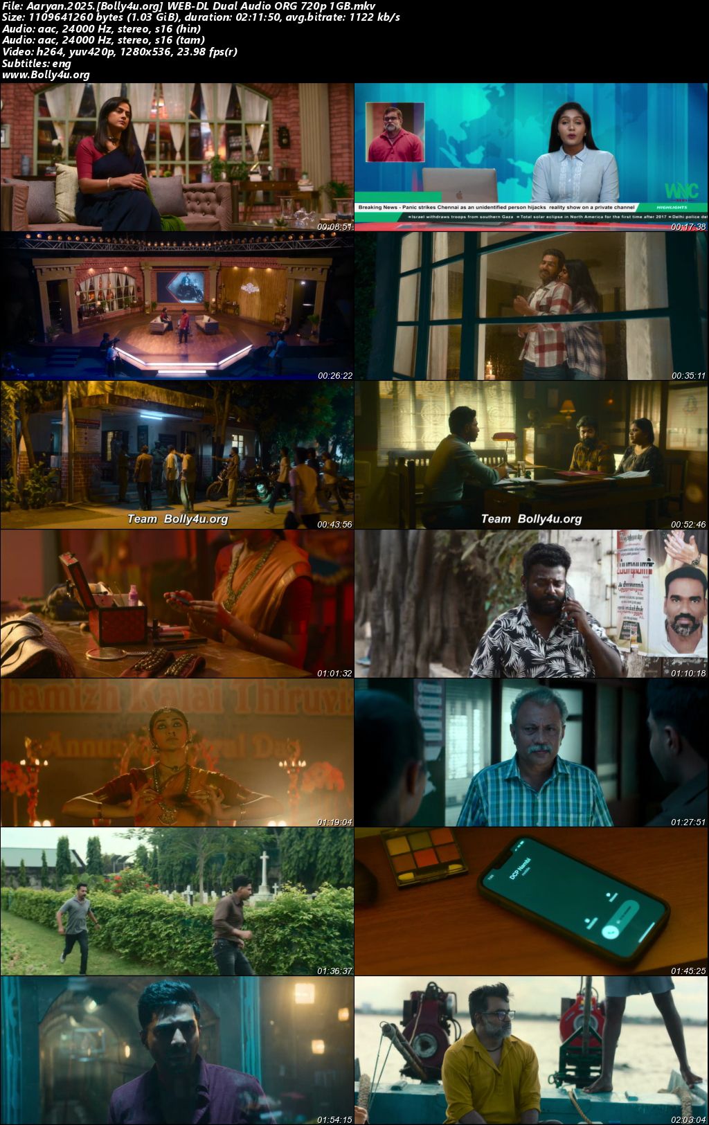 Aaryan 2025 WEB-DL UNCUT Hindi Dual Audio ORG Full Movie Download 1080p 720p 480p