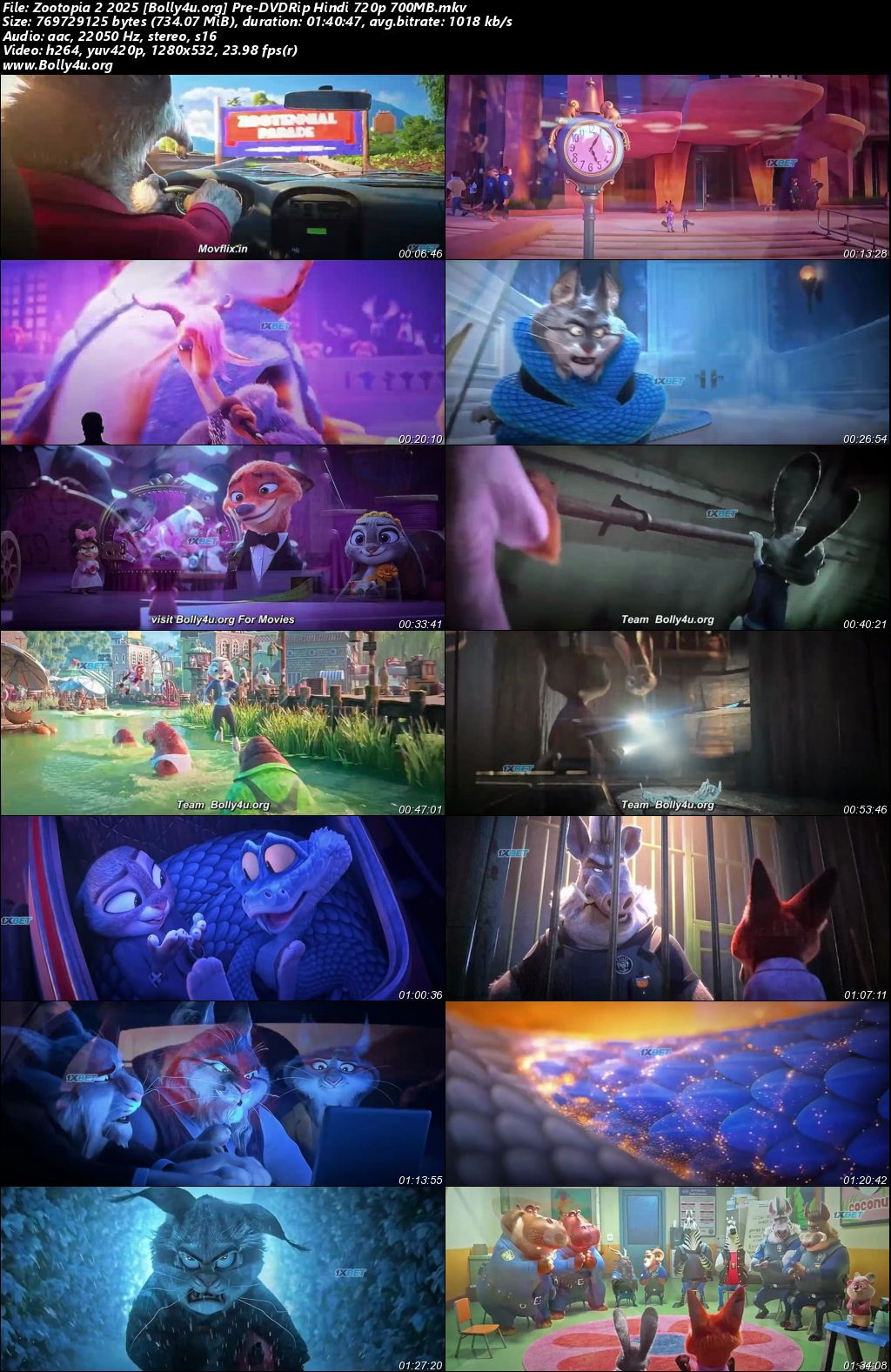 Zootopia 2 2025 Pre DVDRip Hindi Dubbed Full Movie Download 1080p 720p 480p