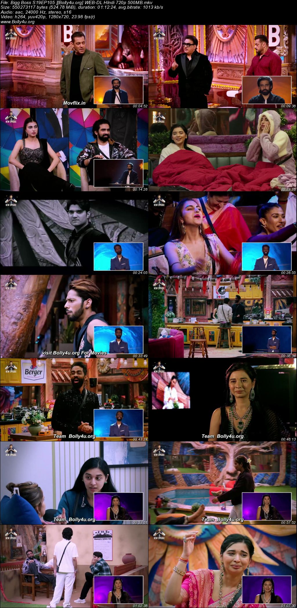 Bigg Boss 2025 WEB-DL Hindi S19EP105 Download 720p 480p