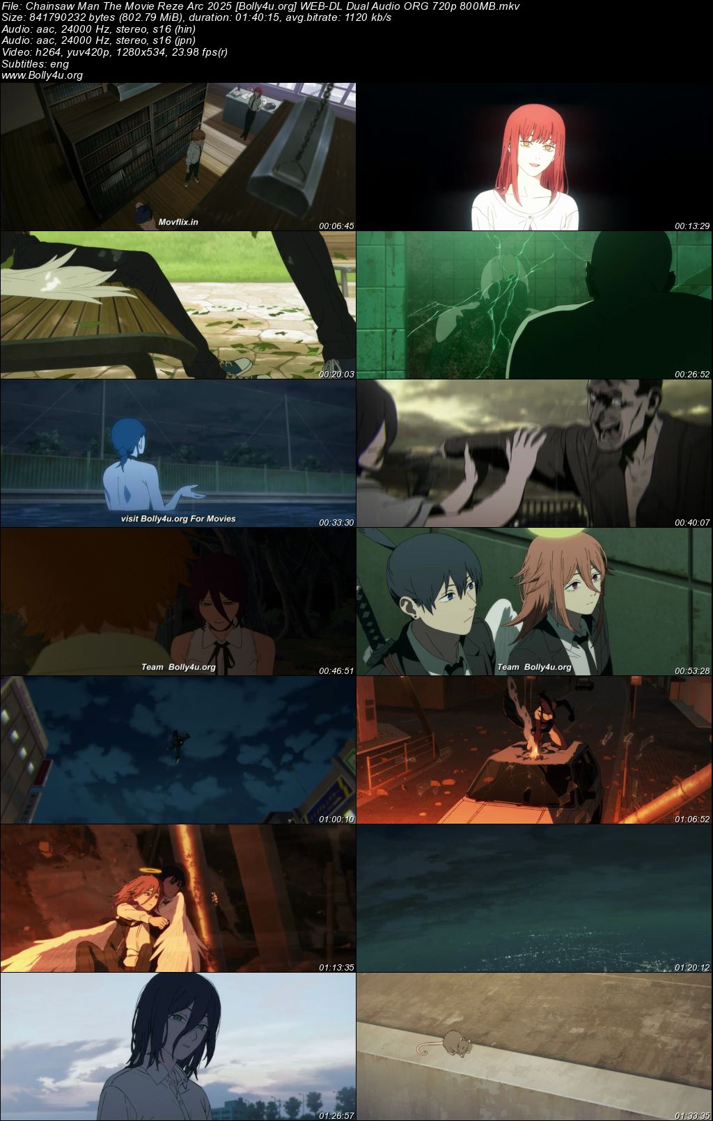 Chainsaw Man The Movie Reze Arc 2025 WEB-DL Hindi Dual Audio ORG Full Movie Download 1080p 720p 480p