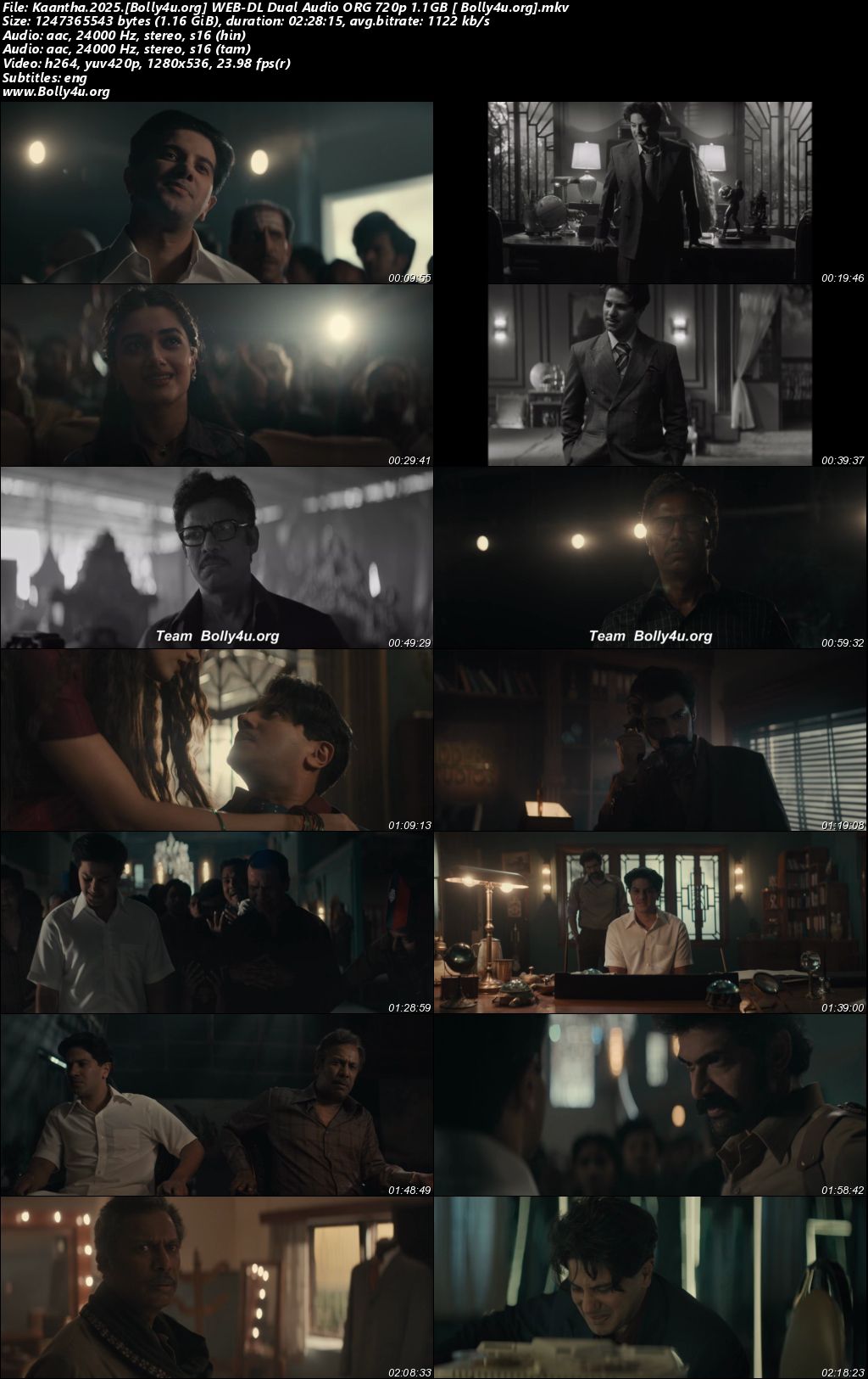 Kaantha 2025 WEB-DL UNCUT Hindi Dual Audio ORG Full Movie Download 1080p 720p 480p