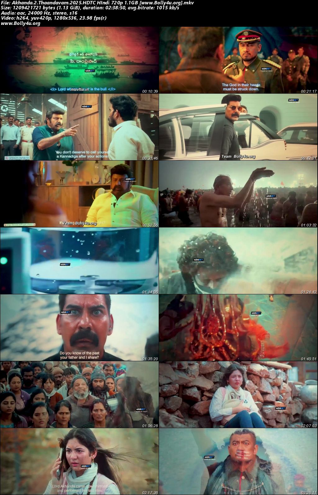 Akhanda 2 Thaandavam 2025 HDTC Hindi Full Movie Download 1080p 720p 480p