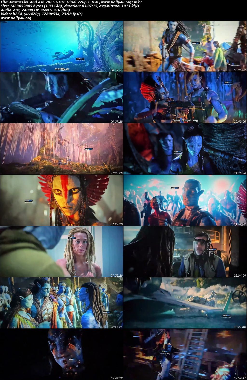 Avatar Fire and Ash 2025 HDTC Hindi Dubbed Full Movie Download 1080p 720p 480p