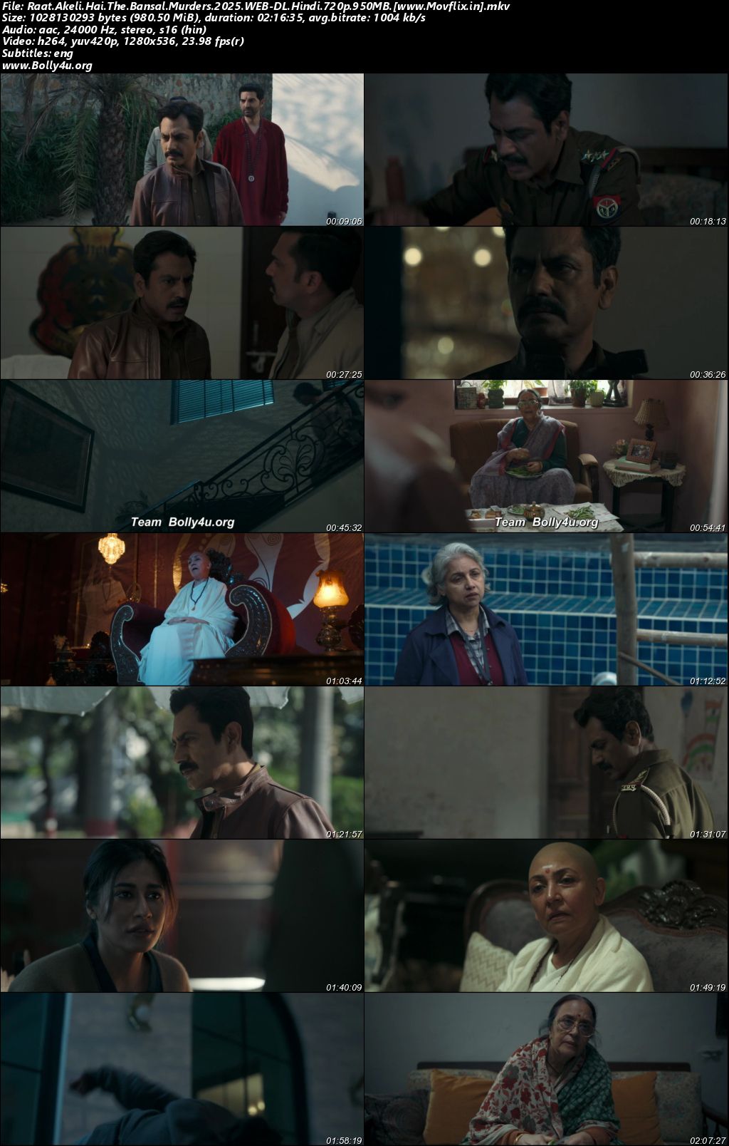 Raat Akeli Hai The Bansal Murders 2025 WEB-DL Hindi Full Movie Download 1080p 720p 480p