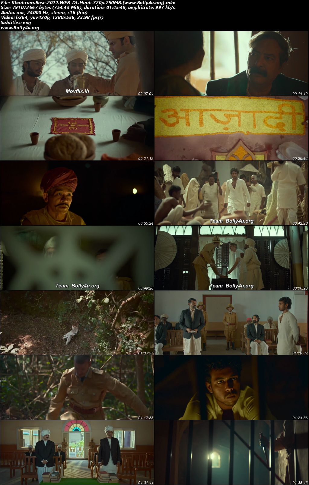Khudiram Bose 2022 WEB-DL Hindi Full Movie Download 1080p 720p 480p
