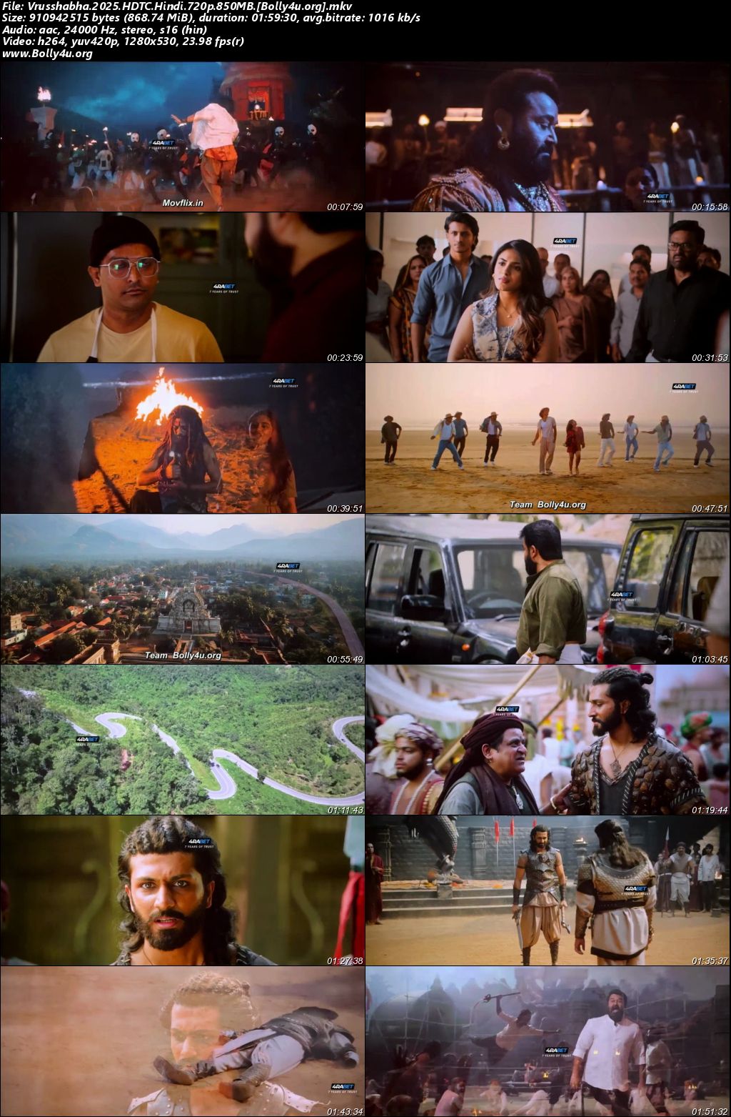 Vrusshabha 2025 HDTC Hindi Full Movie Download 1080p 720p 480p