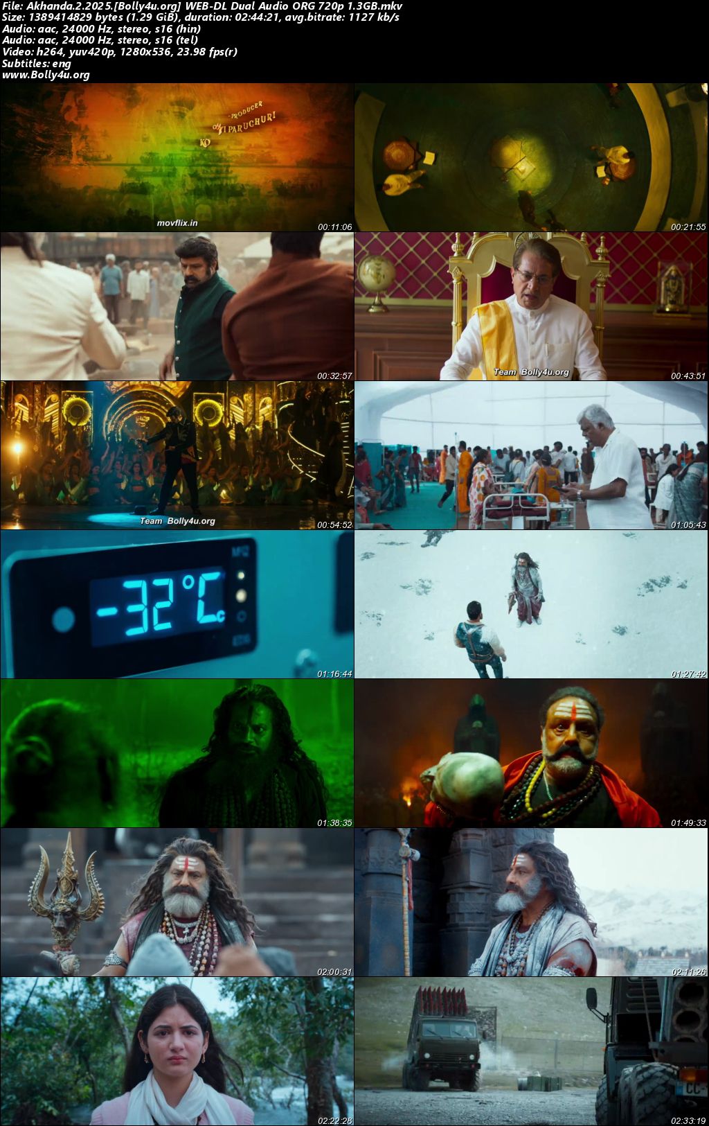 Akhanda 2 Thaandavam 2025 WEB-DL UNCUT Hindi Dual Audio ORG Full Movie Download 1080p 720p 480p