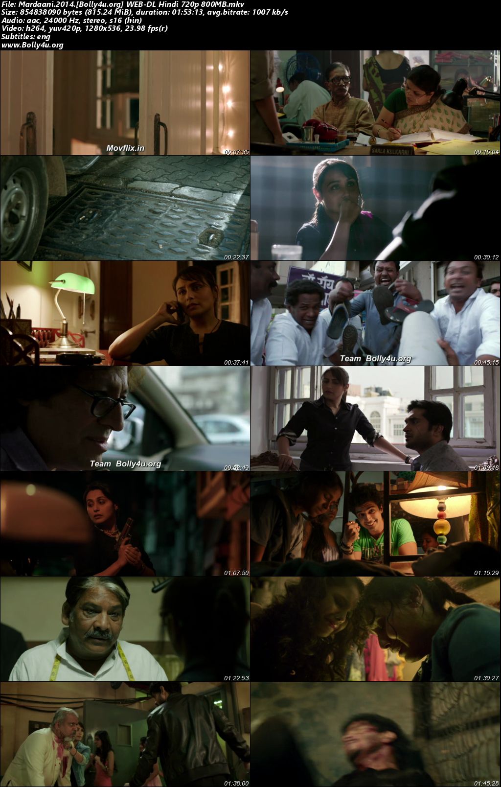 Mardaani 2014 BluRay Hindi Full Movie Download 1080p 720p 480p