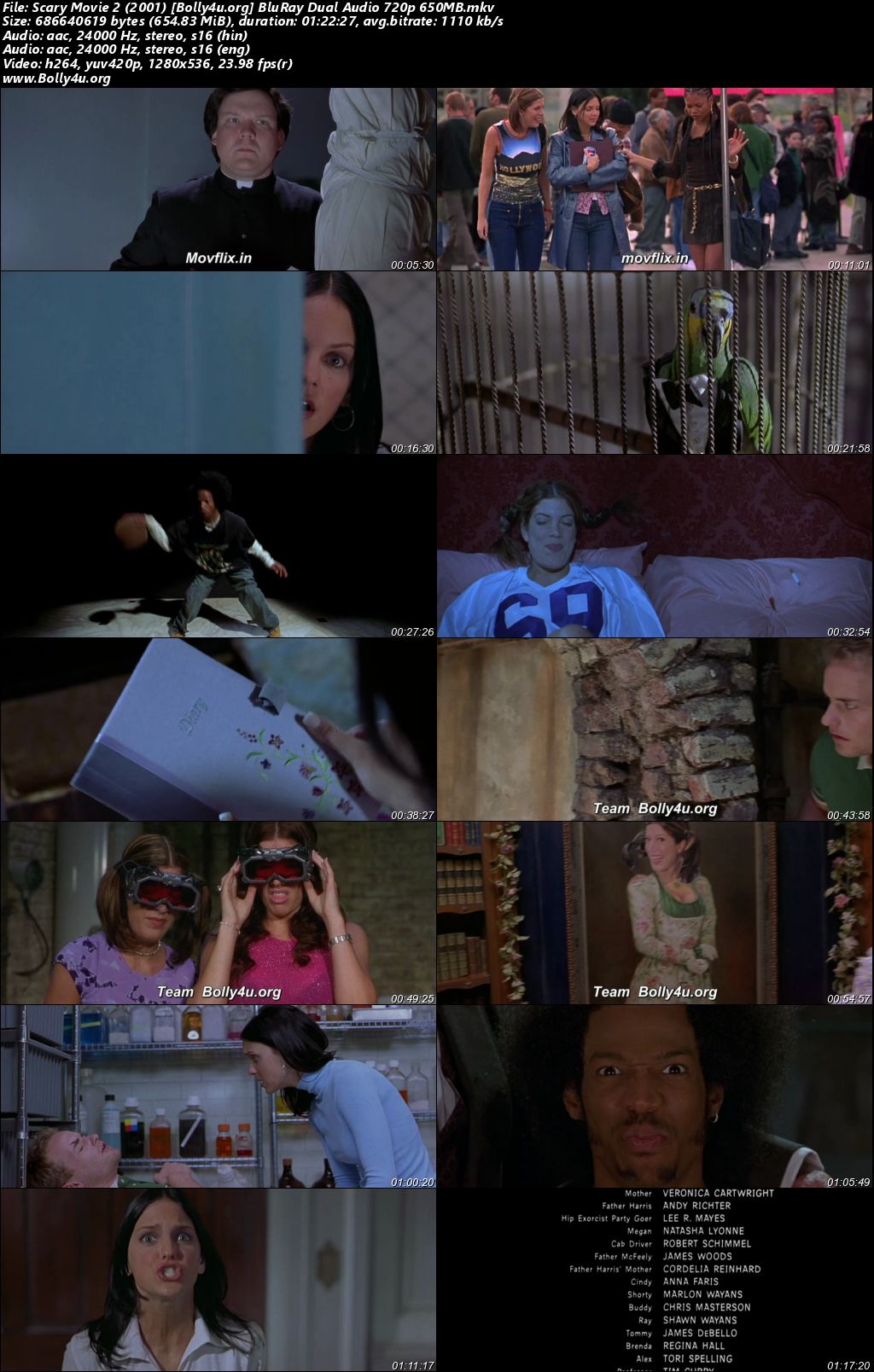 Scary Movie 2 2001 BluRay UNRATED Hindi Dual Audio Full Movie Download 1080p 720p 480p