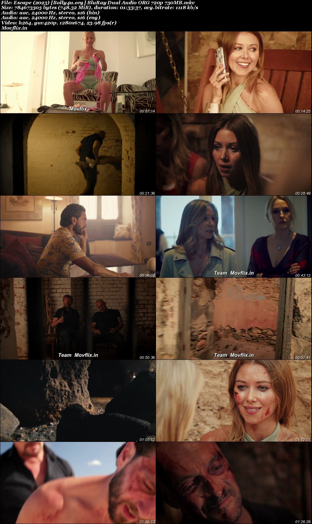 Escape 2023 BluRay Hindi Dual Audio ORG Full Movie Download 1080p 720p 480p