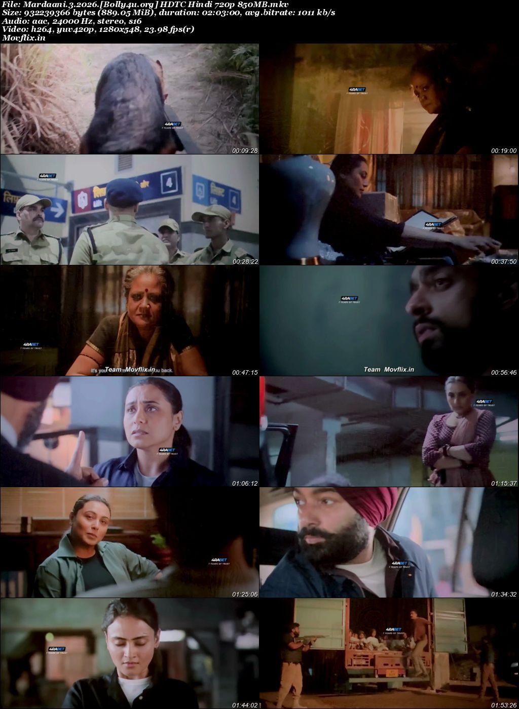 Mardaani 3 2026 HDTC Hindi Full Movie Download 1080p 720p 480p