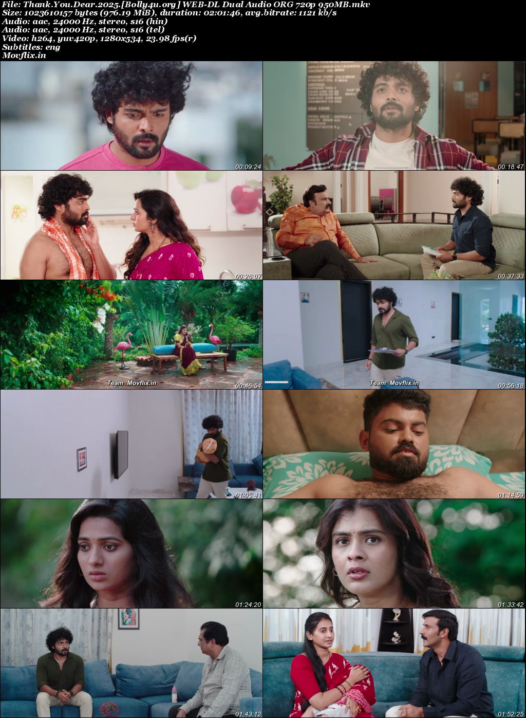 Thank You Dear 2025 WEB-DL UNCUT Hindi Dual Audio ORG Full Movie Download 1080p 720p 480p