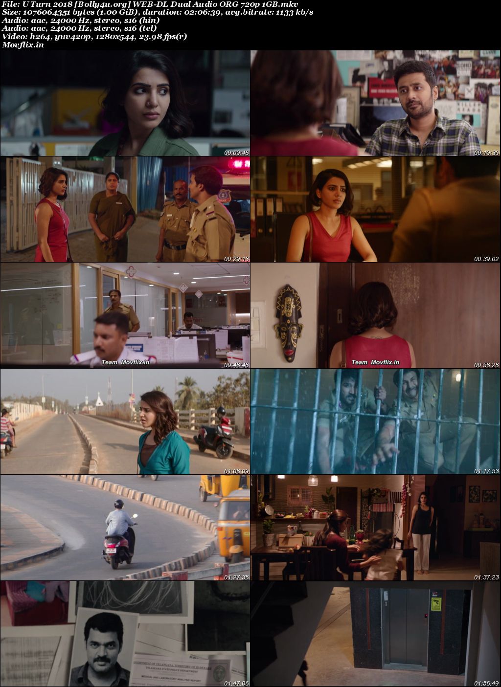 U Turn 2018 WEB-DL UNCUT Hindi Dual Audio ORG Full Movie Download 1080p 720p 480p