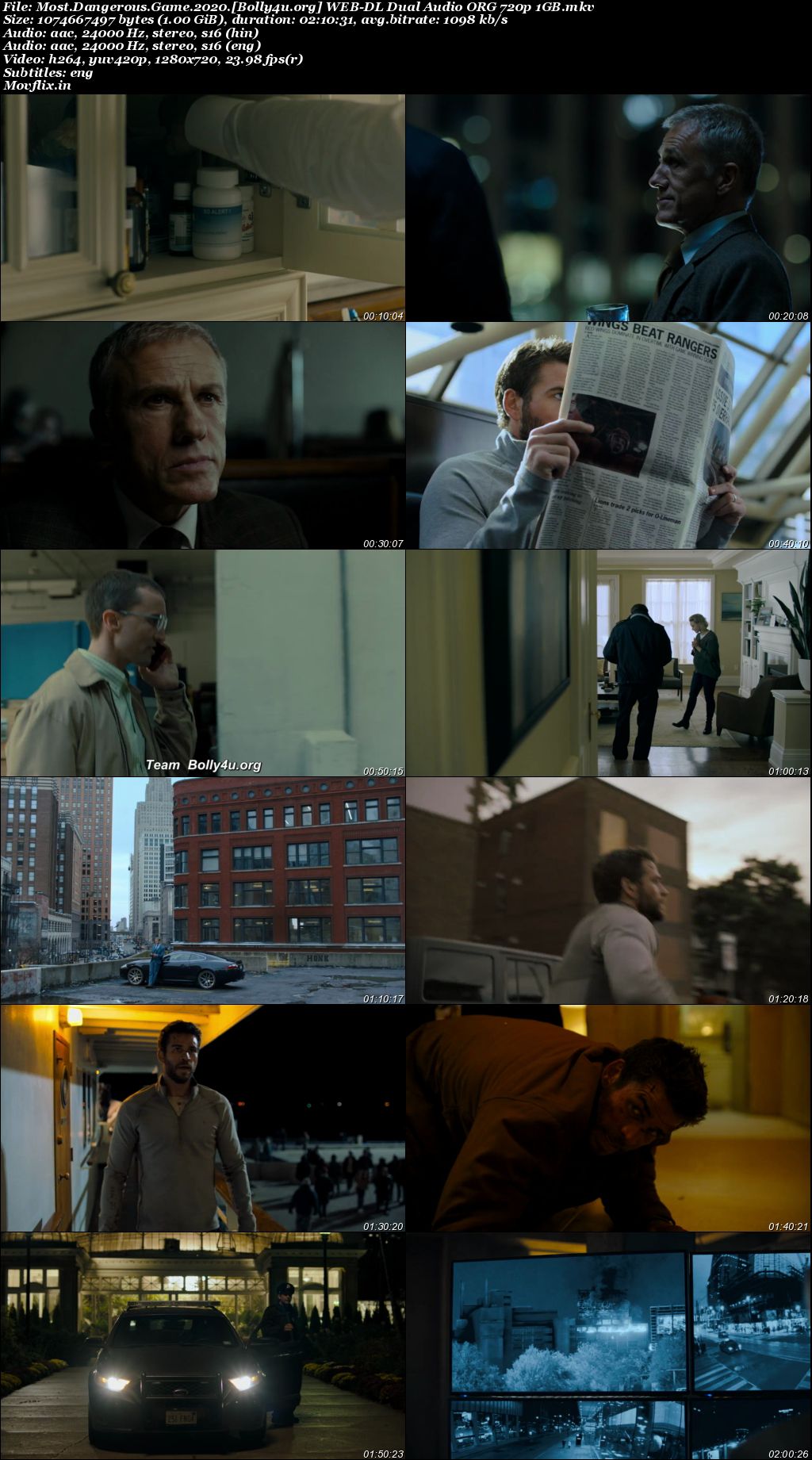 Most Dangerous Game 2020 WEB-DL Hindi Dual Audio ORG Full Movie Download 1080p 720p 480p