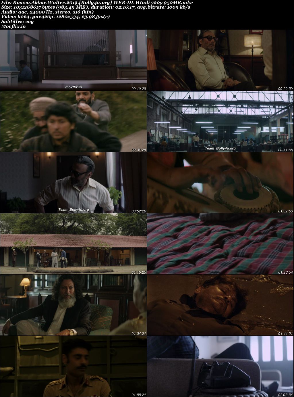 Romeo Akbar Walter 2019 WEB-DL Hindi Full Movie Download 1080p 720p 480p