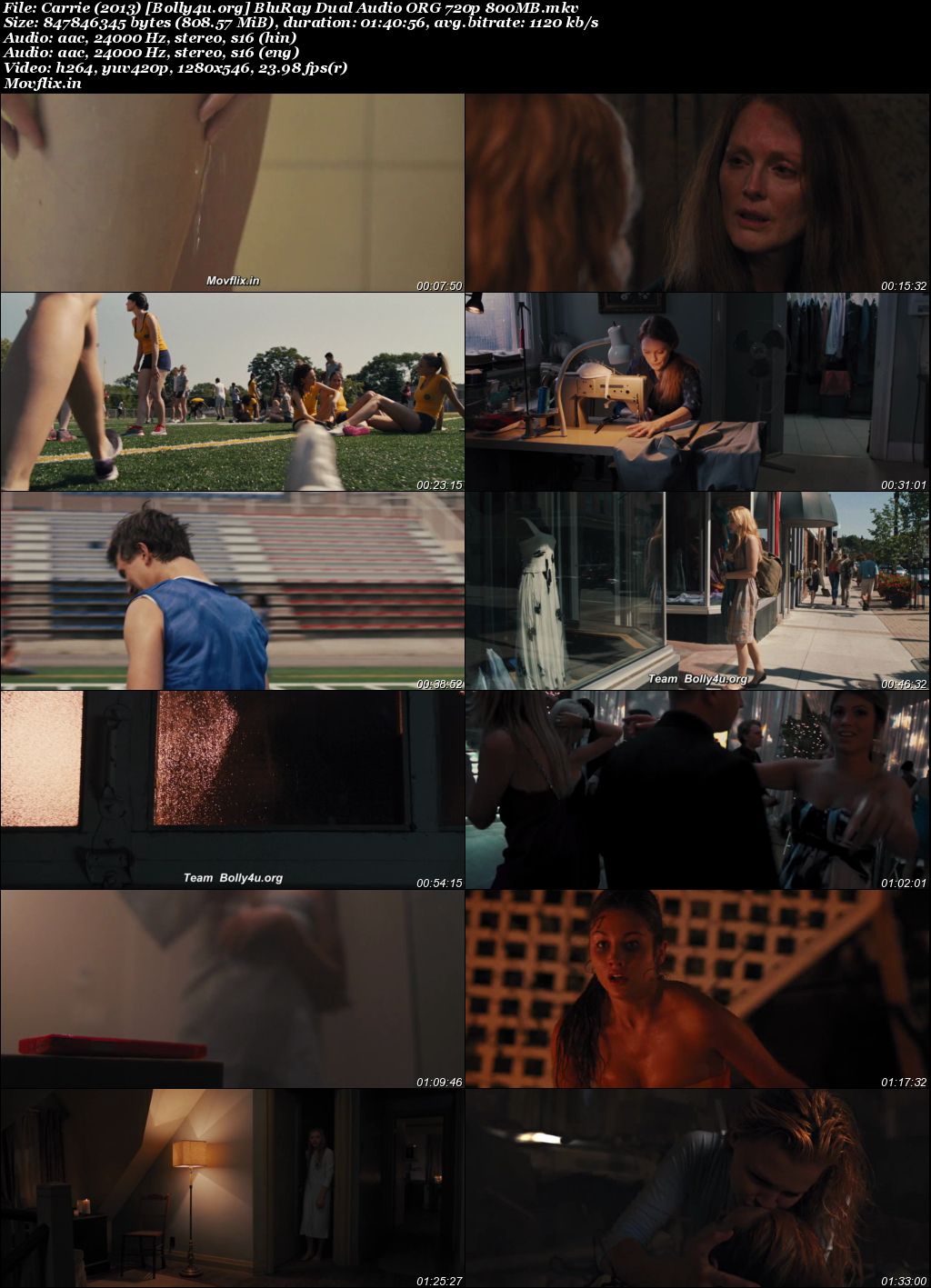 Carrie 2013 BluRay Hindi Dual Audio ORG Full Movie Download 1080p 720p 480p