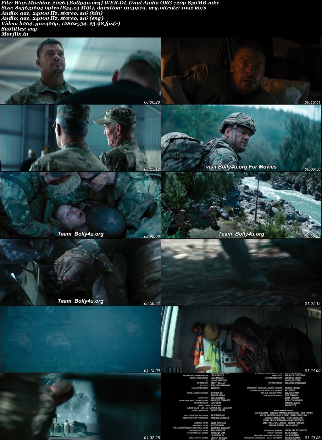 War Machine 2026 WEB-DL Hindi Dual Audio ORG Full Movie Download 1080p 720p 480p