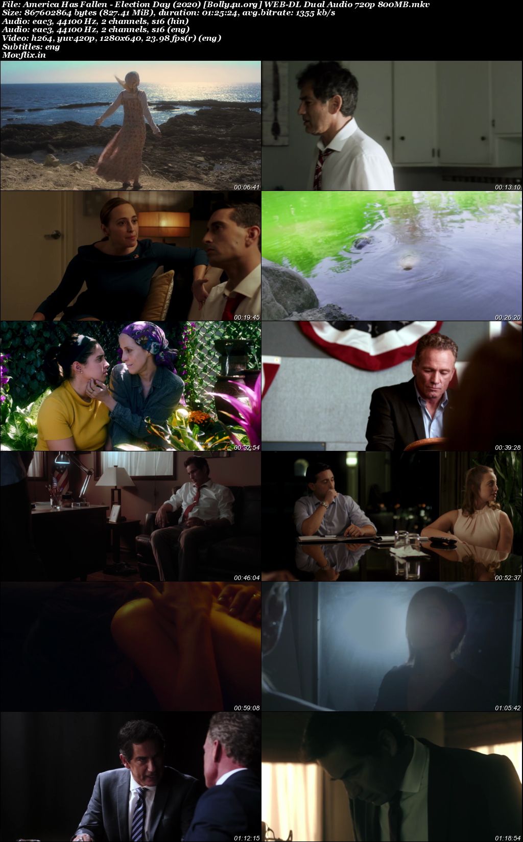 America Has Fallen Election Day 2020 WEB-DL Hindi Dual Audio Full Movie Download 720p 480p