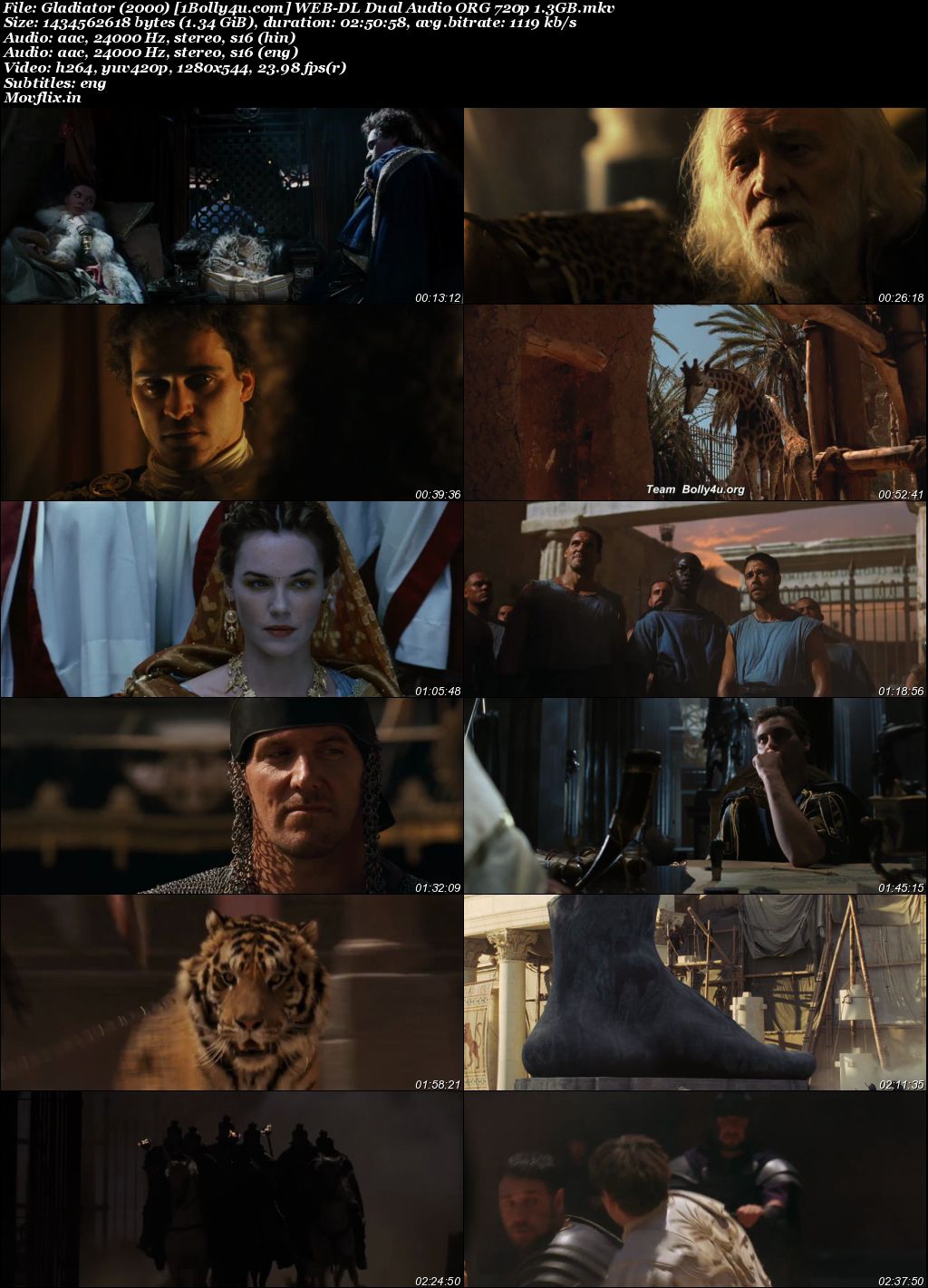 Gladiator 2000 BluRay Hindi Dual Audio ORG Full Movie Download 1080p 720p 480p