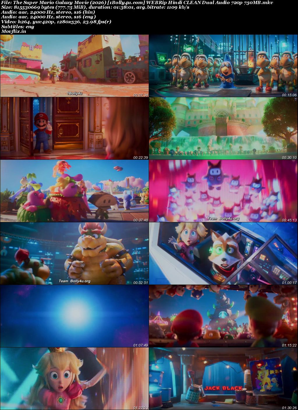 The Super Mario Galaxy Movie 2026 WEBRip Hindi CLEAN Dual Audio Full Movie Download 1080p 720p 480p