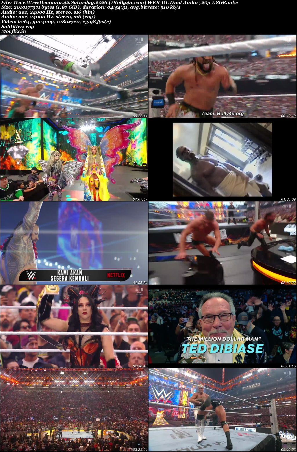 WWE Wrestlemania 42 18Th April Saturday 2026 WEB-DL Dual Audio 720p 480p Download