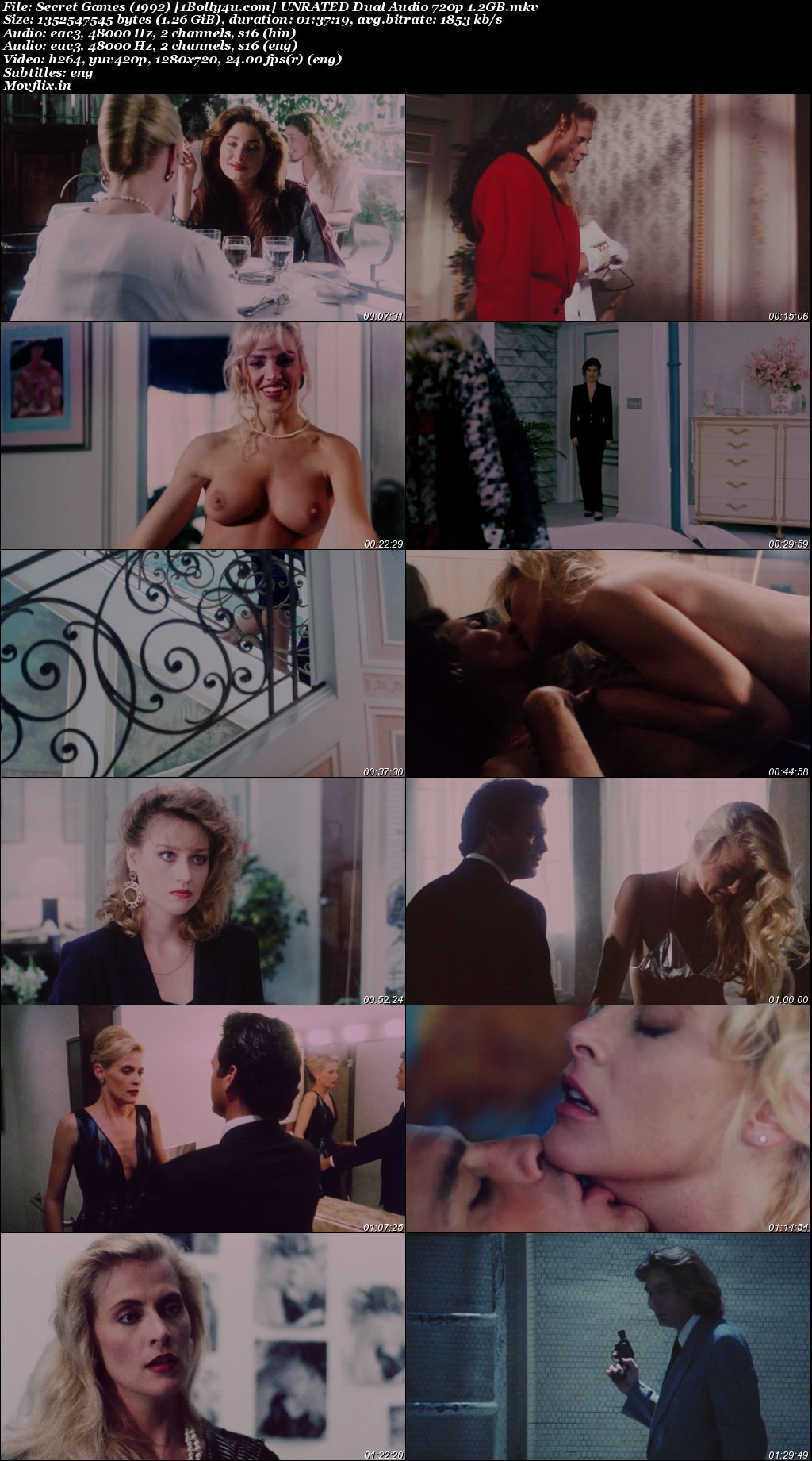 Secret Games 1992 BluRay UNRATED Hindi Dual Audio Full Movie Download 720p 480p