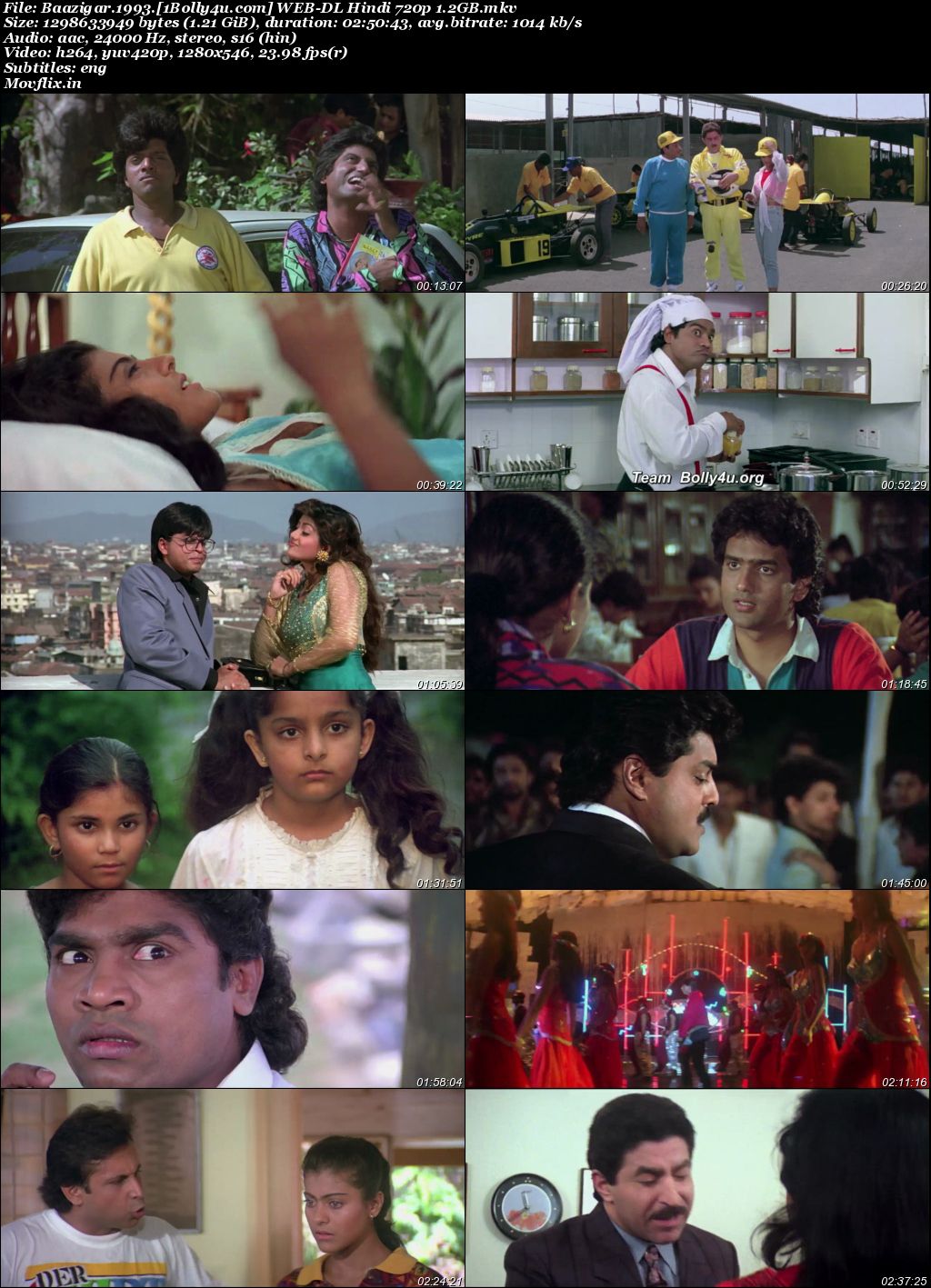 Baazigar 1993 WEB-DL Hindi Full Movie Download 1080p 720p 480p